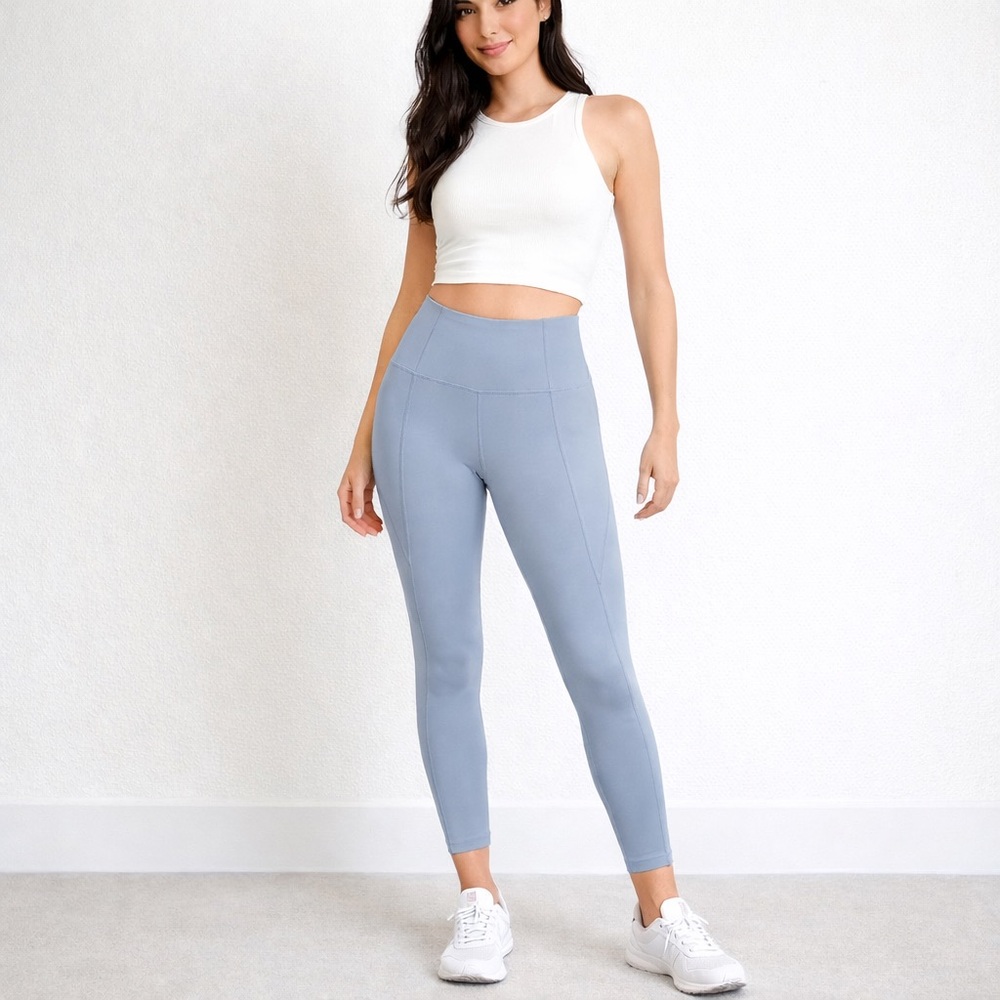 Girlfriend Collective Sky Blue Compressive High Rise Leggings Size S